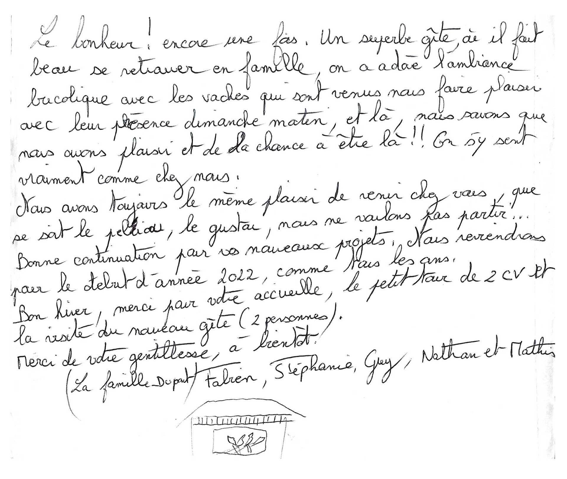 Guestbook image gite ariege