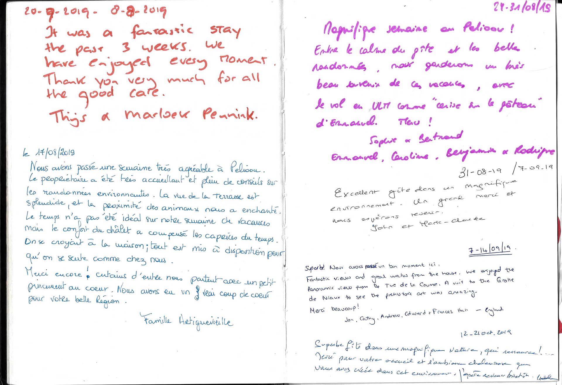 Guestbook image gite ariege