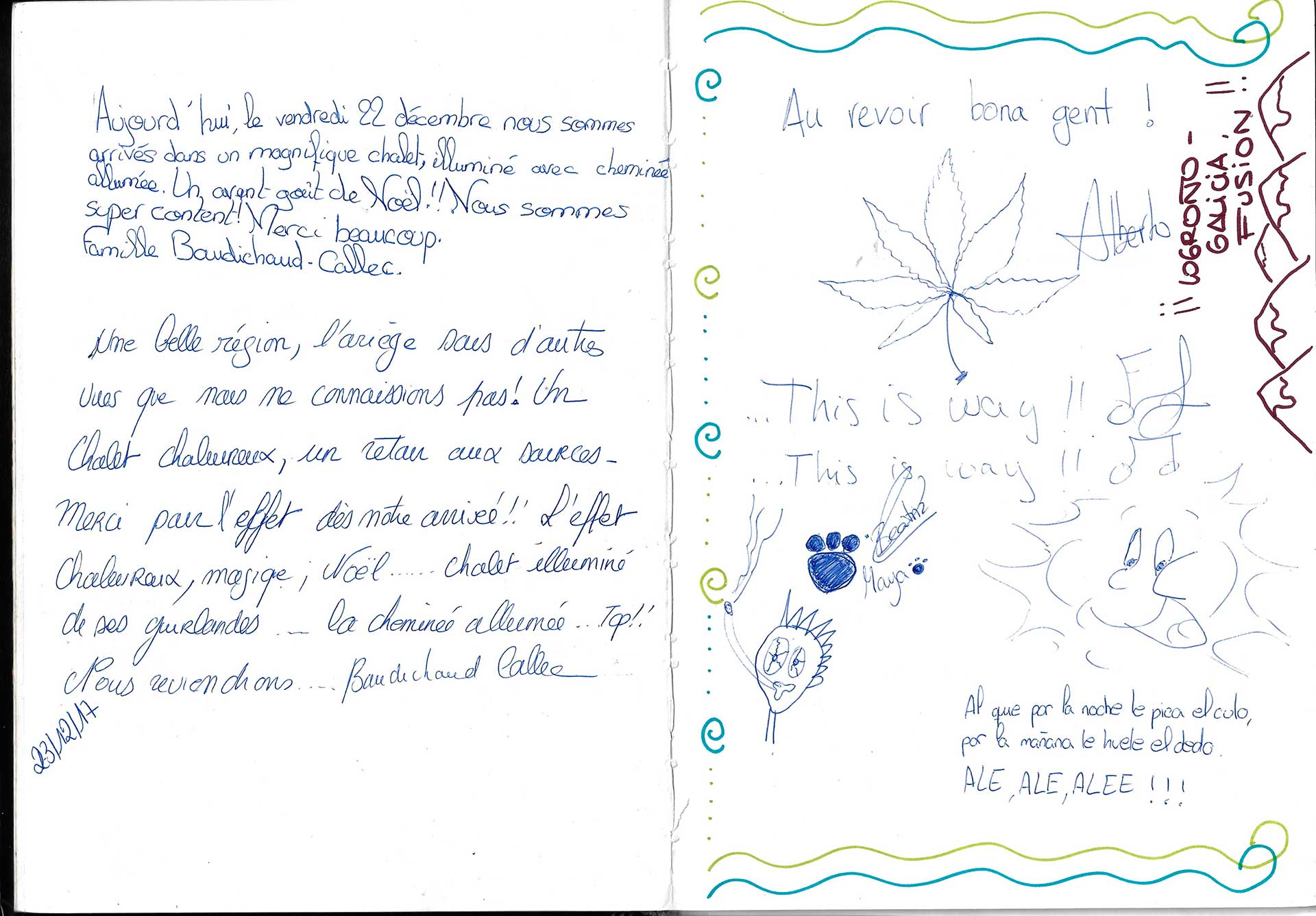 Guestbook image gite ariege