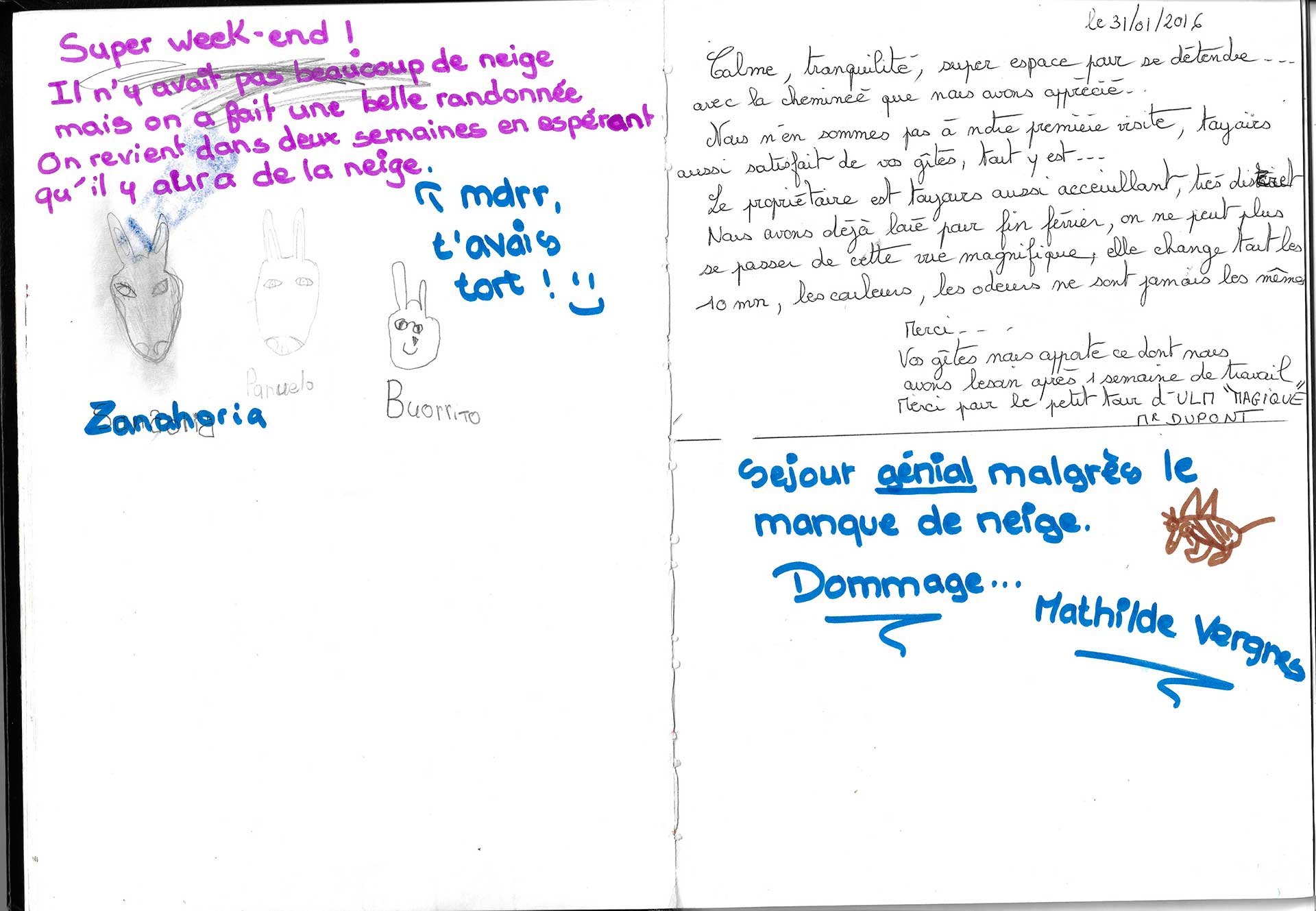 Guestbook image gite ariege