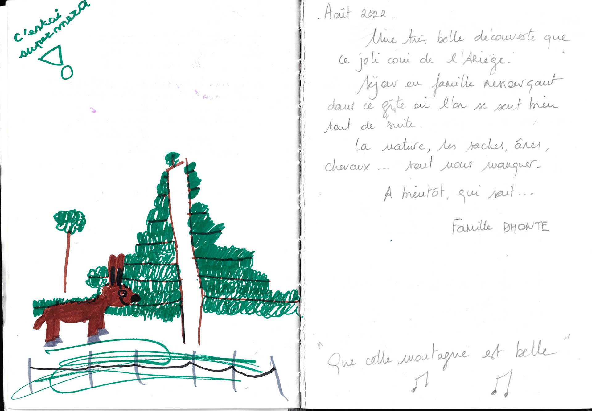 Guestbook image gite ariege