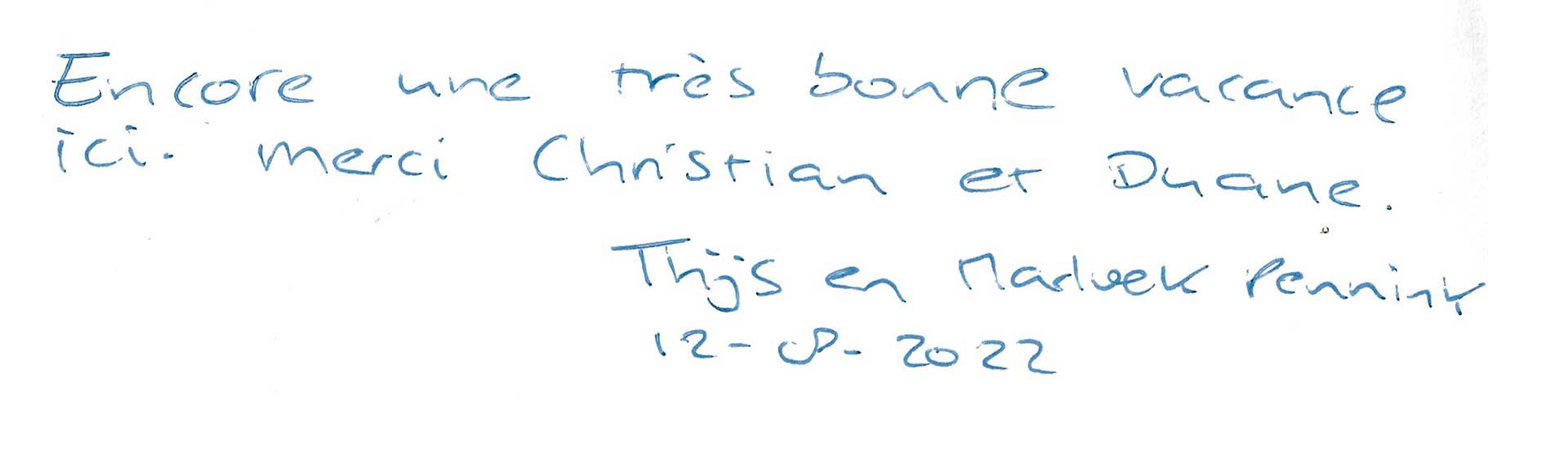 Guestbook image gite ariege